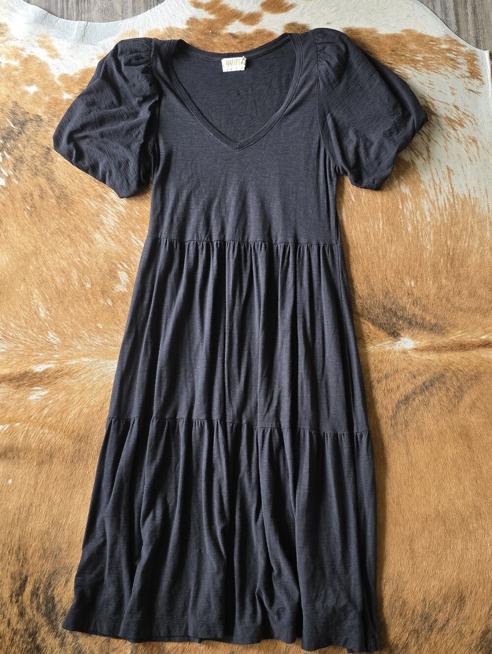 Nation LTD Puff Sleeve Midi Dress